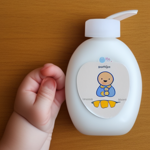 An image of a baby wearing a diaper with a smiley face on it, with a hand holding a bottle of baby lotion next to it. The image conveys the message of taking the necessary precautions and using the right products to ensure